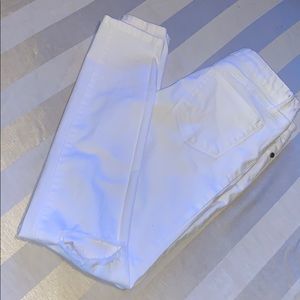 Distressed White Jeans